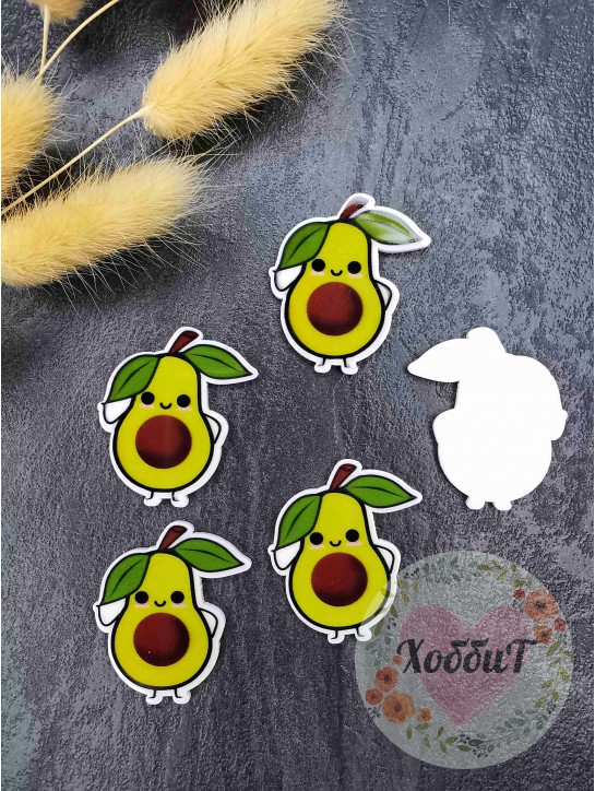 Кабошон-вырубка "Авокадо" 3,3*4см.